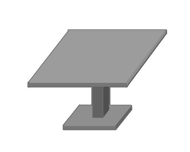 [HOME] Bakery Table (cool grey)