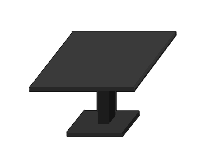 [HOME] Bakery Table (dark grey)