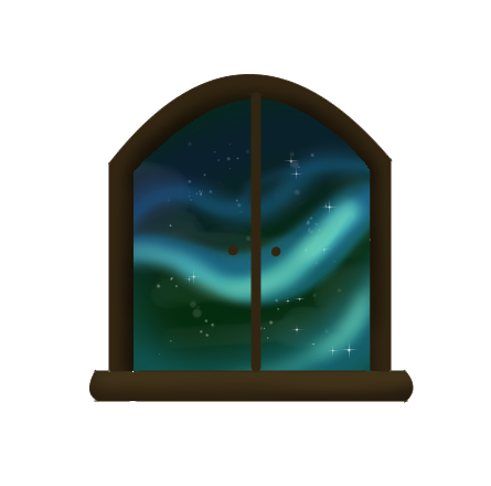 [HOME] Cottage Window (green stream)