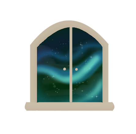 [HOME] Cottage Window birch (green stream)