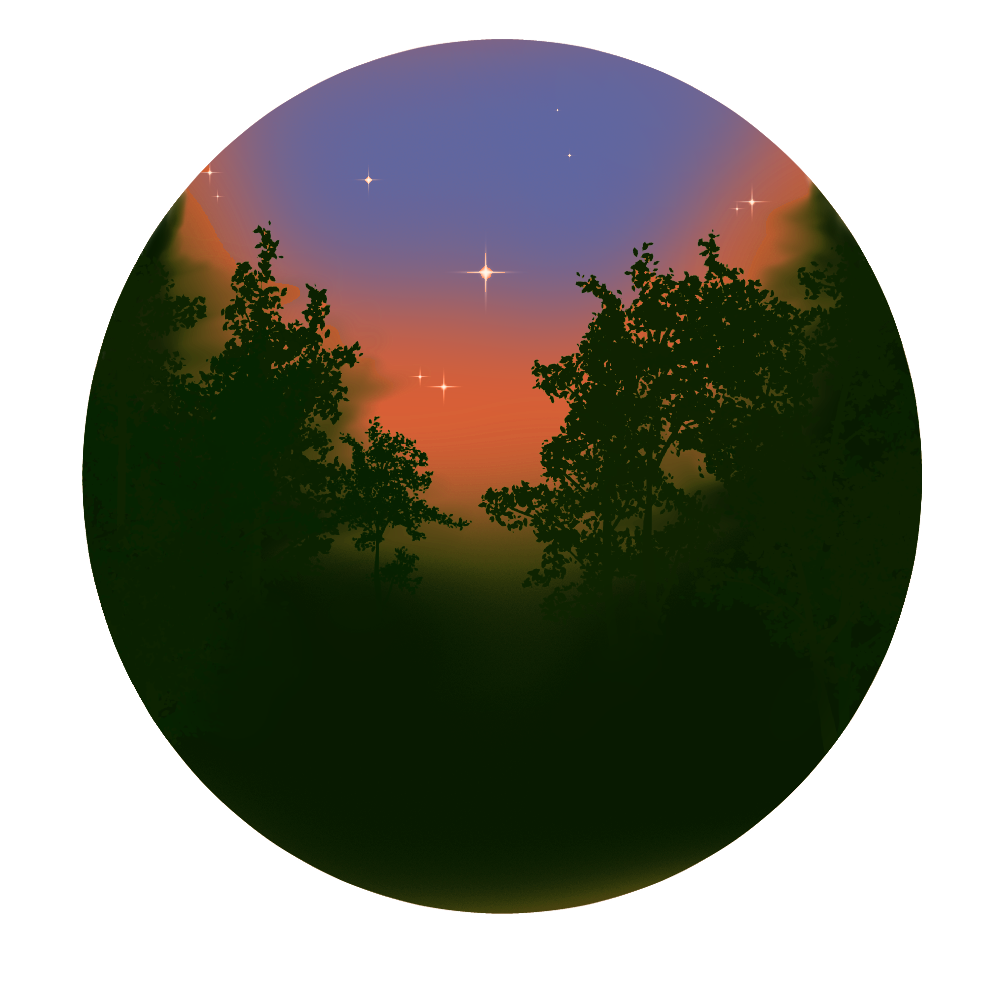 [HOUSE] Starry Woods Nightskies (red gradient)