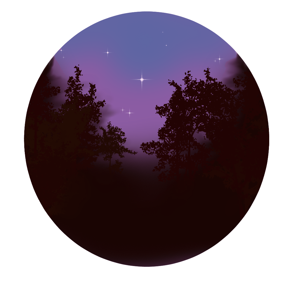 [HOUSE] Starry Woods Nightskies (purple gradient)