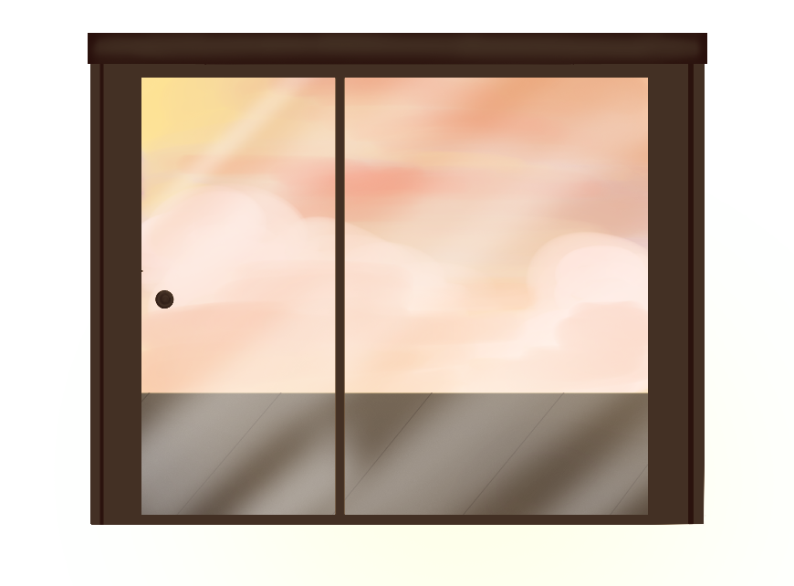 Back Porch Sliding Door: Walnut (Sunset)