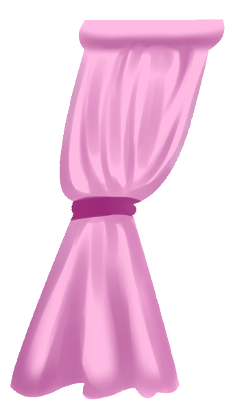 Tied Curtain: Pink