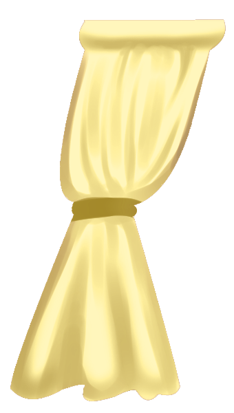 Tied Curtain: Yellow