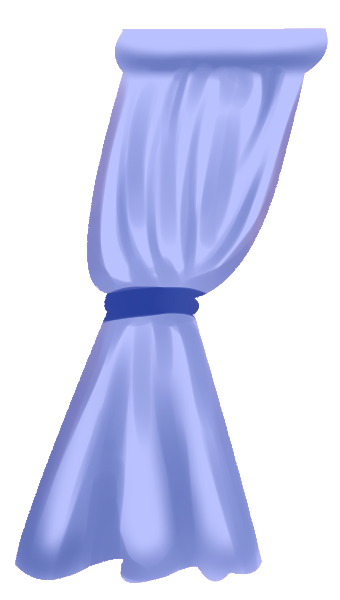 Tied Curtain: Blue