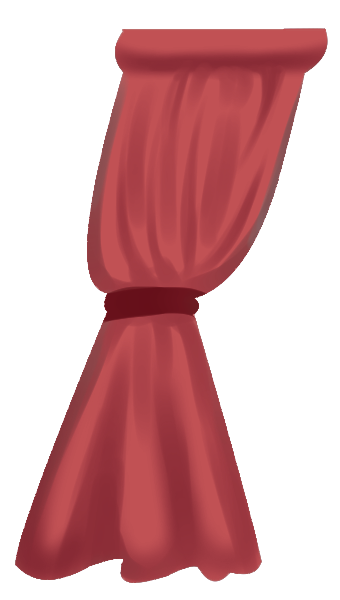 Tied Curtain: Red