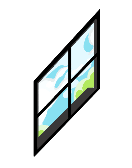 [HOME] Classic Day Window (charcoal)