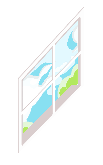 [HOME] Classic Day Window (white)