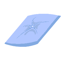 [HOME] Deco Flat Pillow (blue)