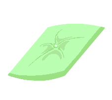 [HOME] Deco Flat Pillow (green)