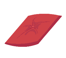 [HOME] Deco Flat Pillow (red)
