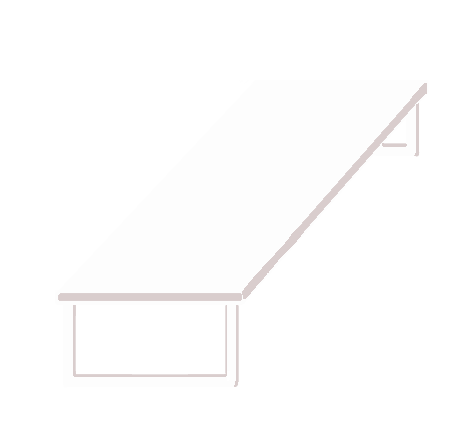 [HOME] Long Low Table (white)